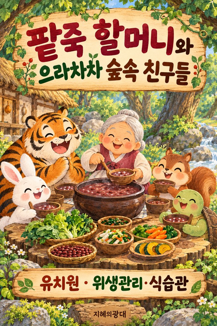 팥죽 할머니와 으라차차 숲속 친구들 공연 포스터